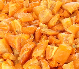 Oven Roasted Semi-Dried IQF Frozen 1/3 Chopped Yellow Tomatoes